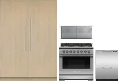 5 Piece Package Includes Refrigerator, Freezer, Range, Hood And Dishwasher